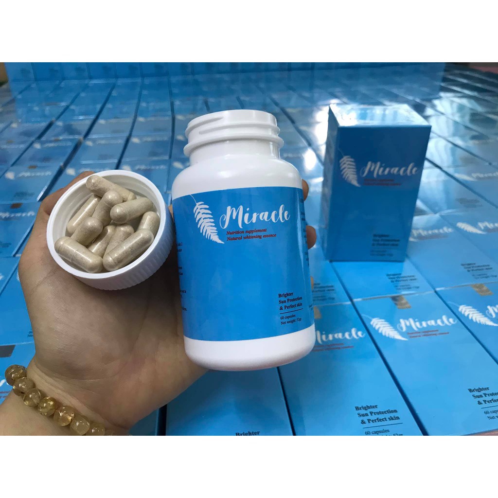 [CHÍNH HÃNG] Viên Uống Trắng Da, Chống Nắng, Giảm Thâm Sạm Nám MIRACLE  hộp 60 viên | BigBuy360 - bigbuy360.vn
