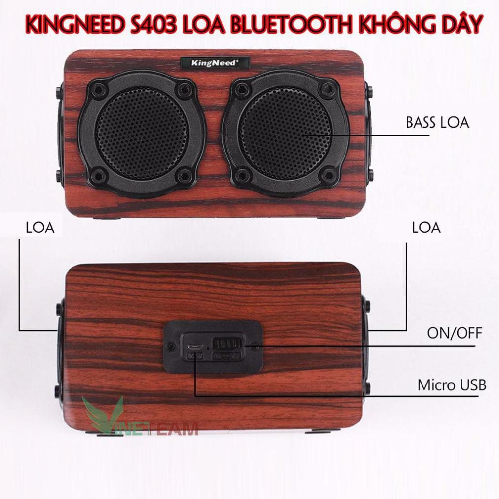 Freeship 50k Loa gỗ Bluetooth Super Bass vi tính âm thanh nổi lõi kép HIFI Stereo speaker S403 -DC2890