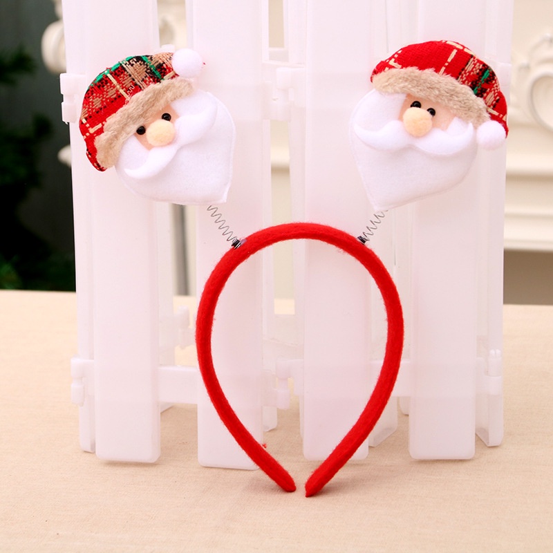 Băng đô có đèn LED hình ông già noel/người tuyết/tuần lộc với pin cho bé gái