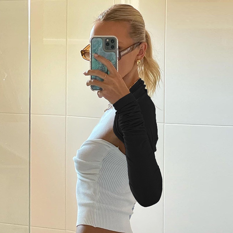 Áo Dệt Kim Nữ Tay Dài Màu Trơn Thời Trang