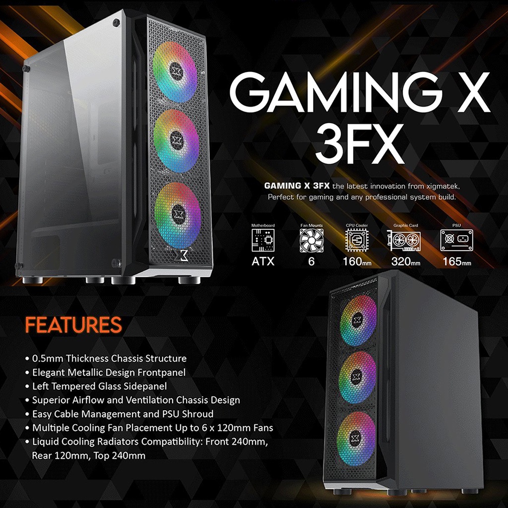 Vỏ Case Xigmatek Gaming X 3FX - Hàng chính hãng