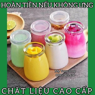 [Hàng Đẹp] Hũ Thủy Tinh 200ml,100ml Nắp Nhựa (Đựng Sữa Chua,Trữ Sữa Mẹ,Làm Bánh Pudding...)