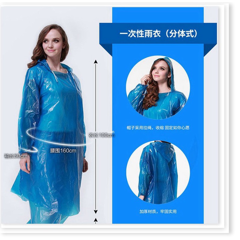 Xả kho - Bộ áo mưa trong màu mỏng nhẹ bền - NicePro
