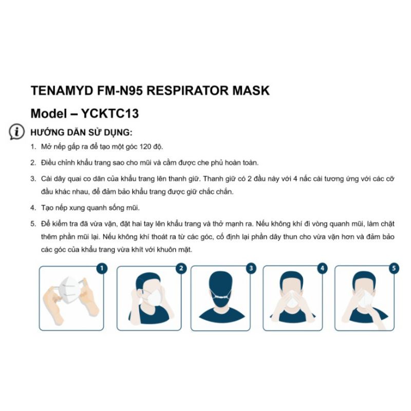  Khẩu trang N95 Tenamyd FM Khẩu trang 5 lớp kháng khuẩn - Chứng nhận FDA | BigBuy360 - bigbuy360.vn