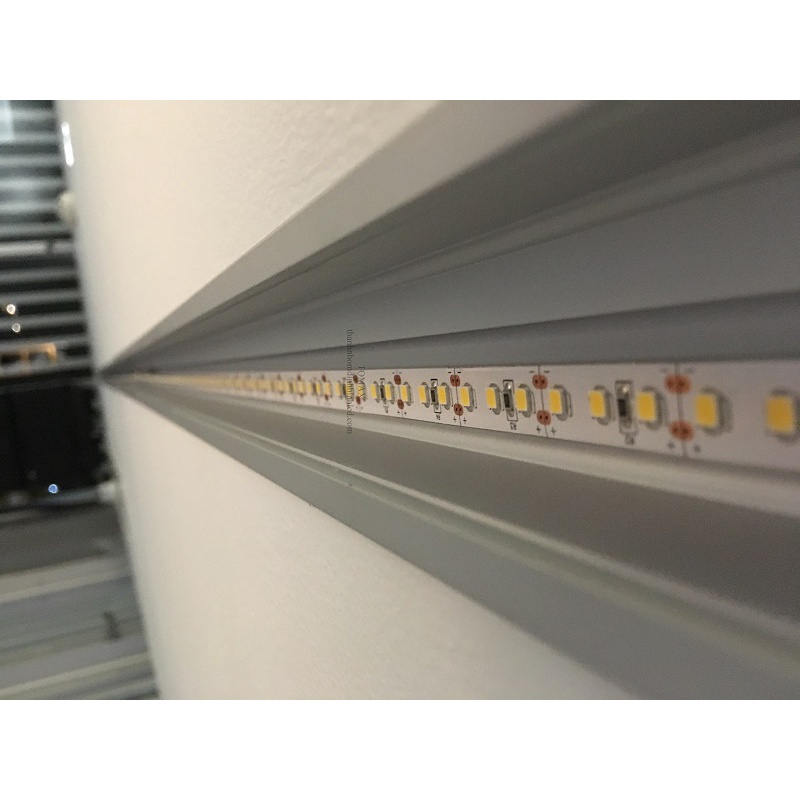 Dây Led dán thanh nhôm cuộn 5m chíp Led 2835 ánh sáng trắng, vàng, trung tính
