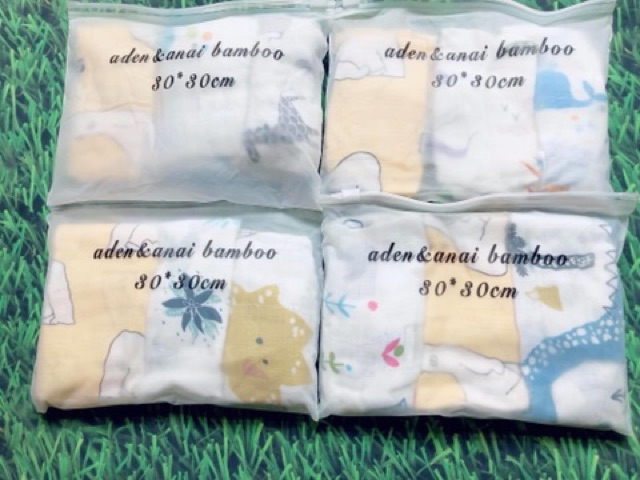 Khăn Mặt Sợi Tre Set 3 Siêu Mềm ko sổ lông