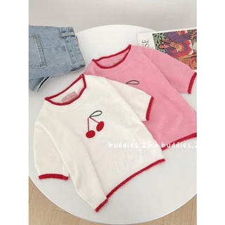 Áo len cổ viền Cherry