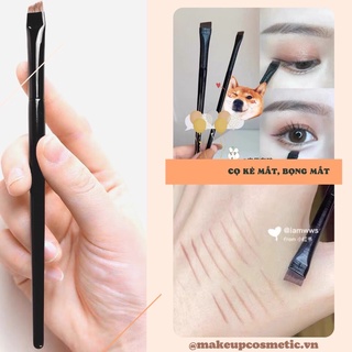 Cọ Kẻ Mắt, Bọng Mắt, Chân Mày Đầu Vát Cán Nhựa Cao Cấp - Eyeliner & Eyebrow Brush