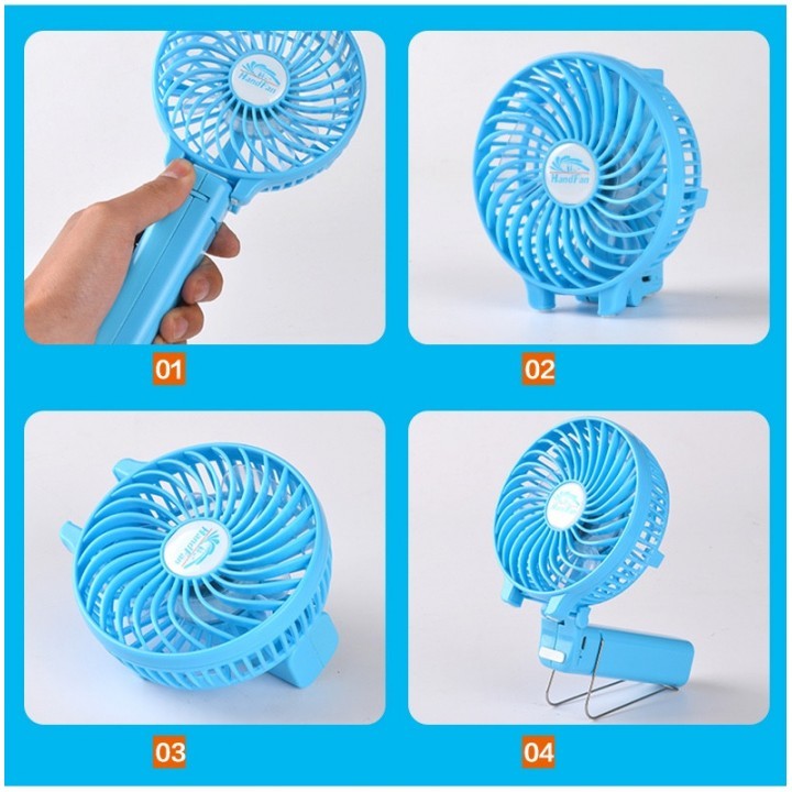 Quạt mini Cầm tay Nguồn sạc (Cực mát)