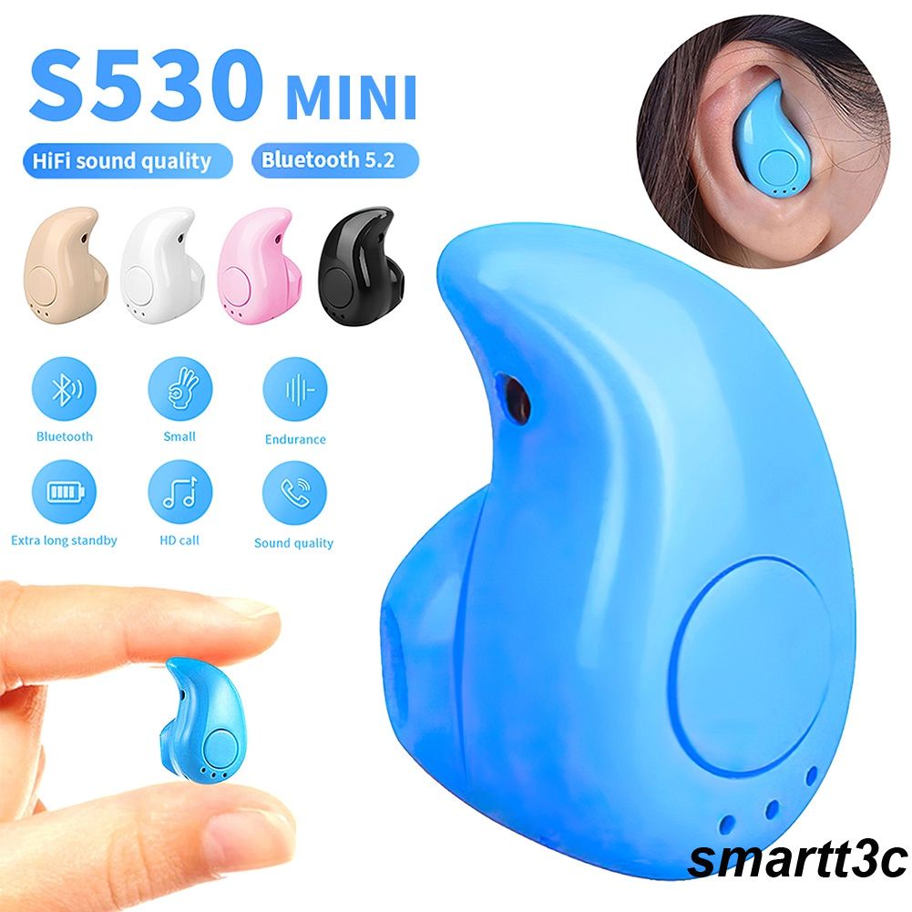 Available Original S530 Mini Bluetooth Headset Wireless Music Headset Bass Handfree Business Call Headset For IPNONE XIAOMI Samsung COD