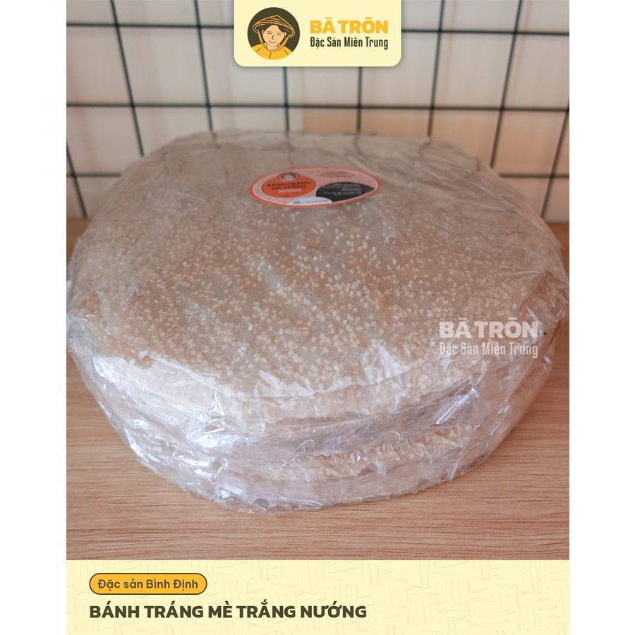 [Nguyên Gốc Bình Định]_Bánh Tráng Mè Trắng Nướng_DÀY THƠM MÈ