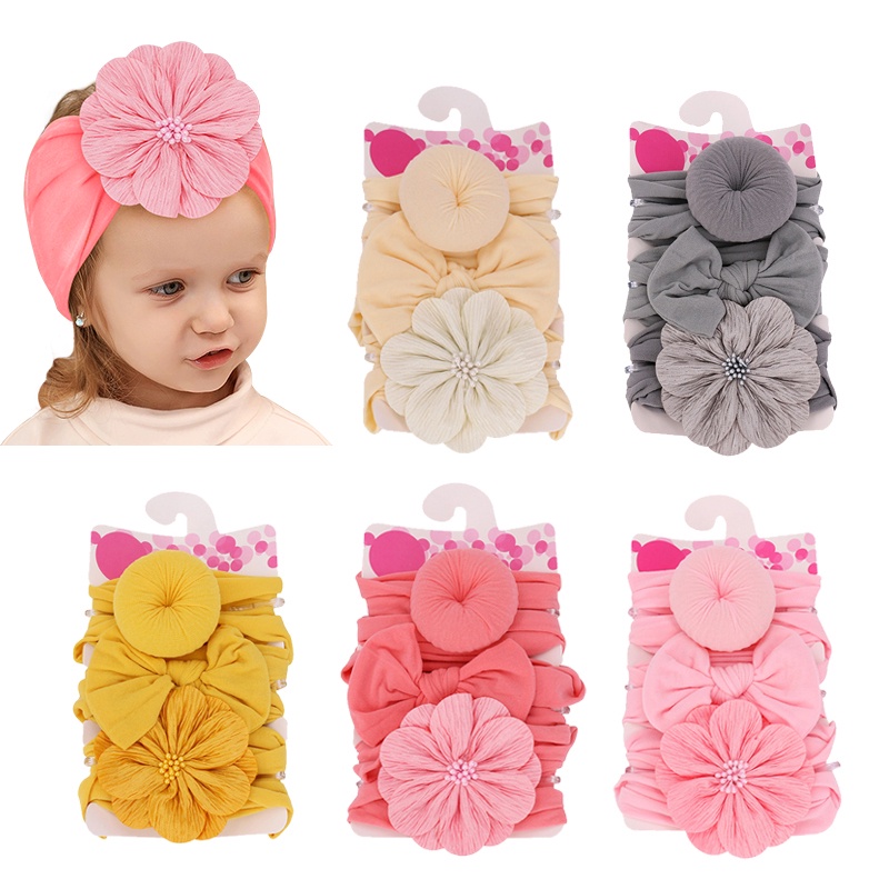 Set 3 Băng Đô Nơ Dễ Thương Cho Bé Gái