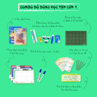 Combo Đồ dùng học tập Tiểu học Hồng Hà