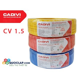 Dây điện CADIVI cáp CV 1.5-0.6/1KV