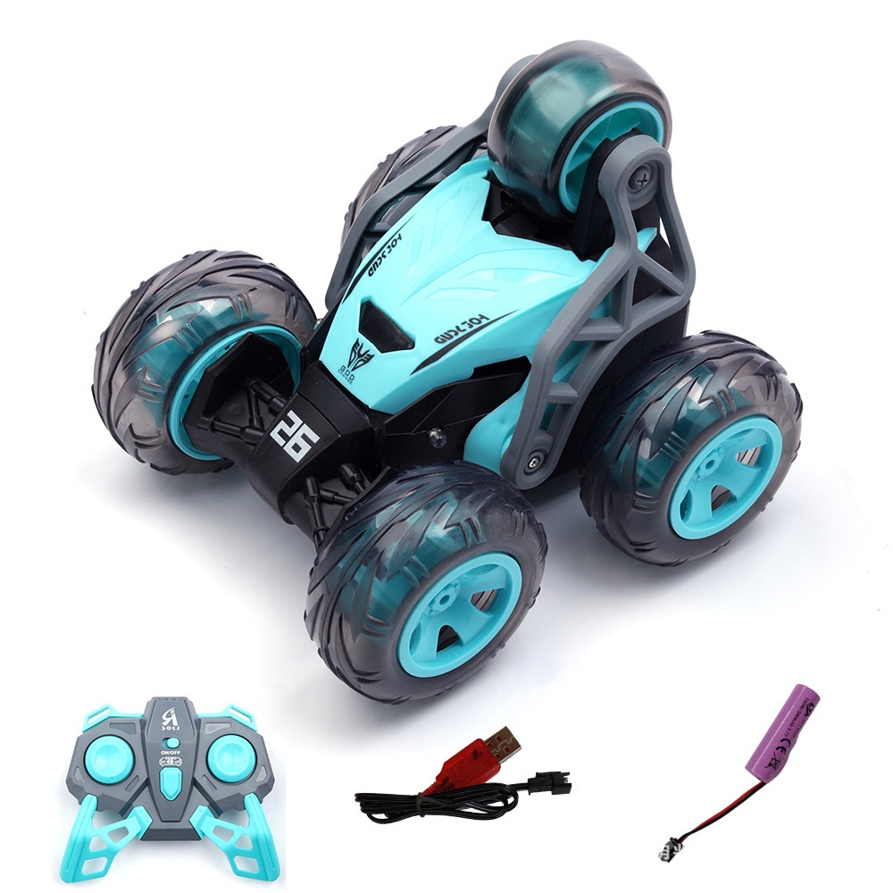 Xe ô tô địa hình điều khiển từ xa xoay 360 độ nhào lộn có đèn Led SANHO
