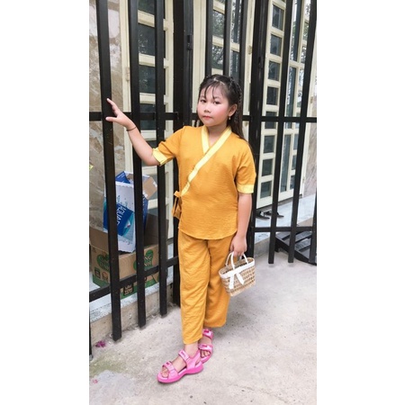 bộ lụa bé cao cấp.nhật nơ
