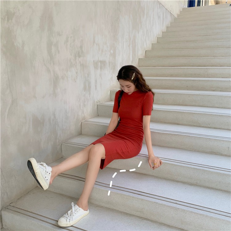 SUXI Đầm bó sát phong cách cổ điển quyến rũ cho nữ