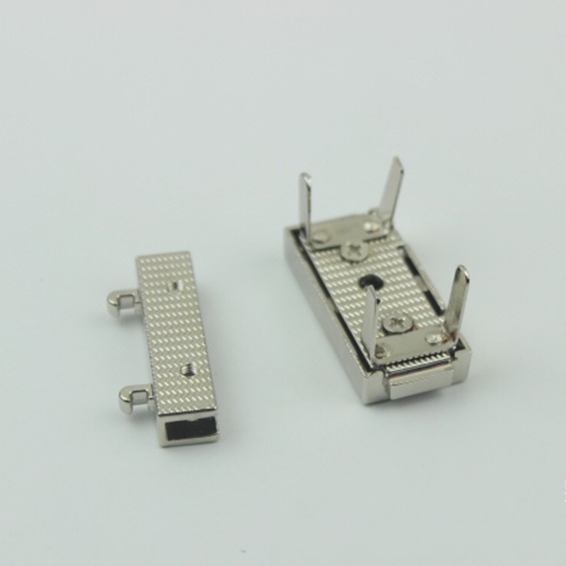 Khóa Bấm Kim Loại Dạng Nhấn Hình Chữ Nhật Cho Túi Xách