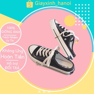 giày thể thao nữ dẫm gót, Giày sục thể thao nữ mules nữ vàng, đen, trắng