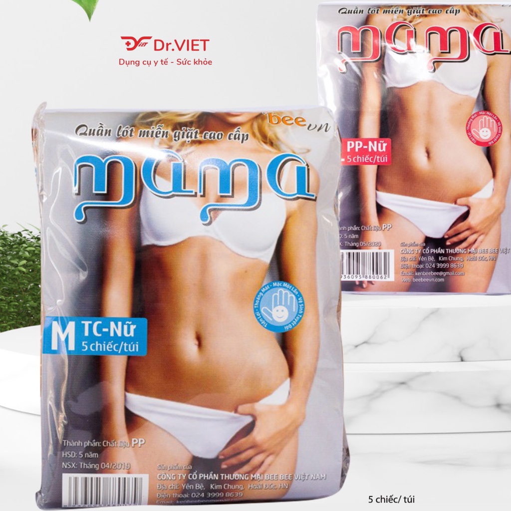 Quần lót sử dụng 1 lần cao cấp BEEVN - Chất liệu cao cấp, mỏng nhẹ, thoáng mát- Đảm bảo an toàn cho da nhạy cảm