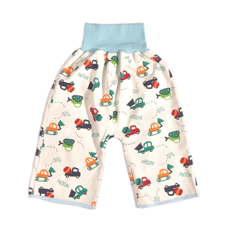 Quần Tã Dạng Váy Ngắn Vải Cotton Trơn Thấm Hút Nước Thoải Mái 2 Trong 1 Cho Bé