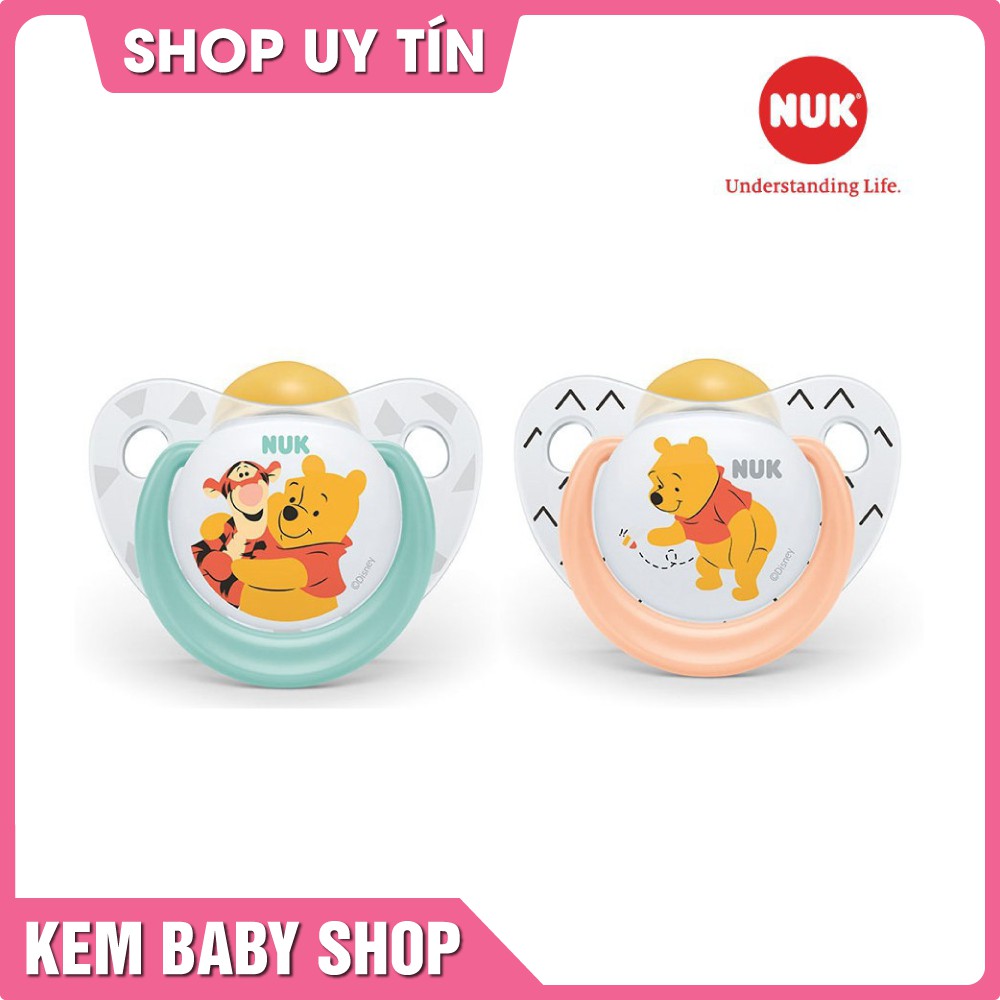 [Chính Hãng] Bộ 2 ty giả NUK Cao su Disney Sleeptime - ti giả cho bé