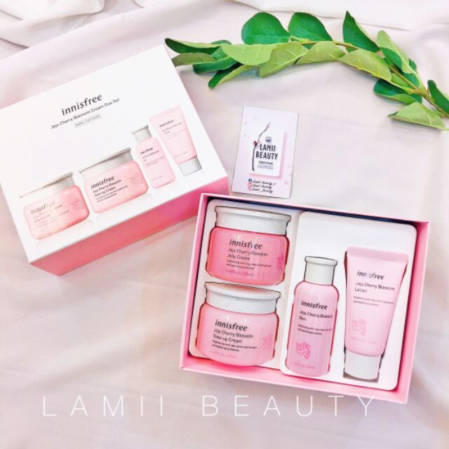 Set dưỡng trắng da Innisfree JEJU CHERRY BLOSSOM CREAM DUO SET