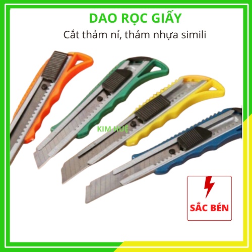 Dao rọc giấy cắt thảm nỉ thảm nhựa simili trải sàn I Tiện lợi , nhỏ gọn loại tốt SDI có hộp