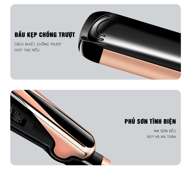 Máy Kéo Tóc Máy Uốn Duỗi Tóc Đa Năng 2in1 Cao Cấp Có Chỉnh Nhiệt Tráng Ceramic Bảo Vệ Tóc - TM099
