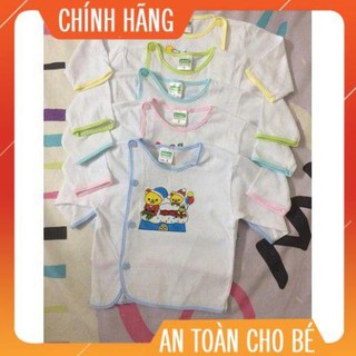 ÁO SƠ SINH BÁC SĨ TAY DÀI BOSSINI/ ÁO CÚC LỆCH SƠ SINH