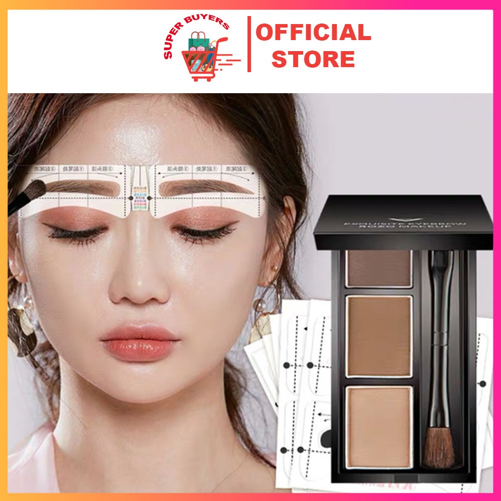 Bộ vẽ mày ROZO với 3 tone màu sẽ giúp bạn có một bộ chân mày đều màu, tự nhiên - Super Buyers