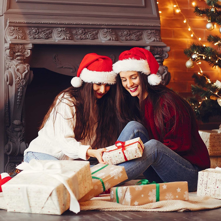 Mũ Ông Già Noel Bằng Vải Bông Dày Dặn Thoải Mái Trang Trí Giáng Sinh Năm Mới
