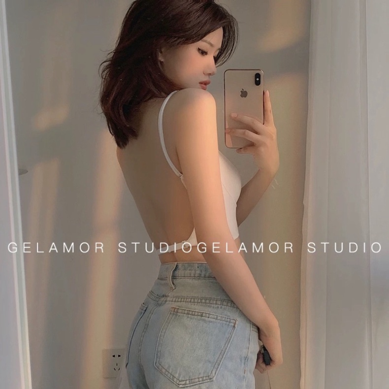 Áo Lót Su Sang Chảnh Hở Lưng Mặc Váy Chữ U 2 Dây Nâng Ngực Tạo Nhiều Kiểu Gợi Cảm nội y xanh chất thoáng