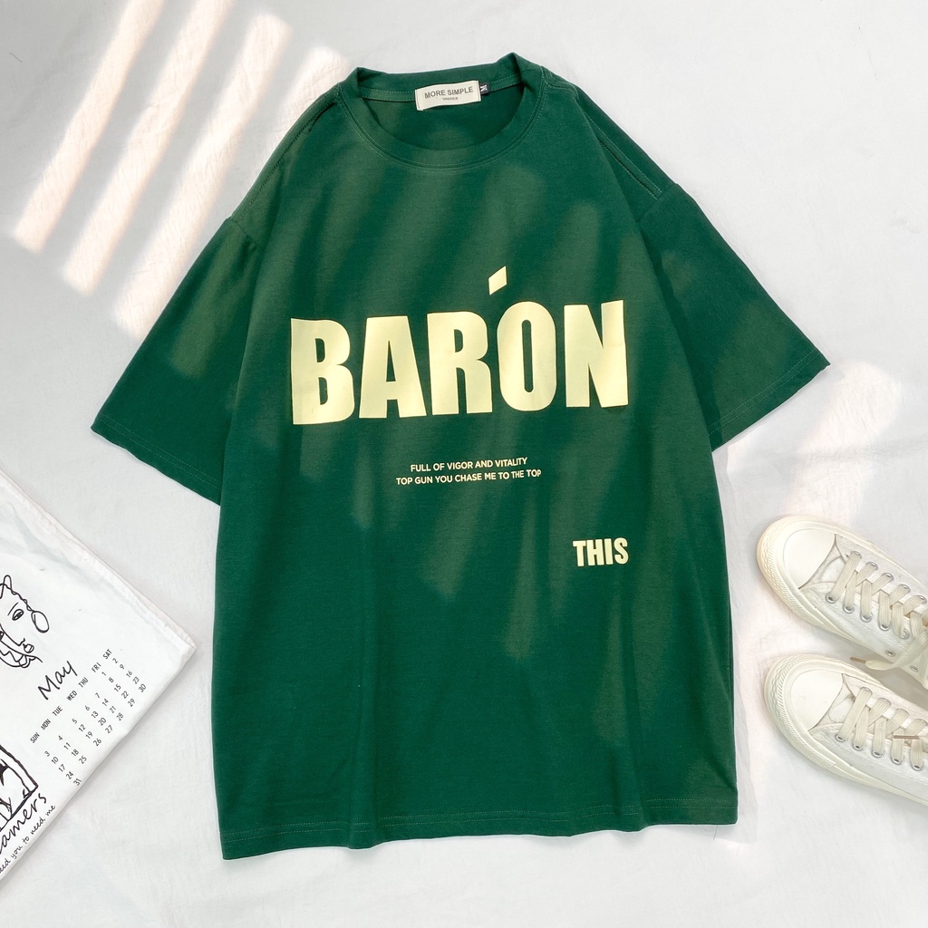 Áo Thun Tay Lỡ BARON Unisex Vải Tici Form Rộng - Tuni Store