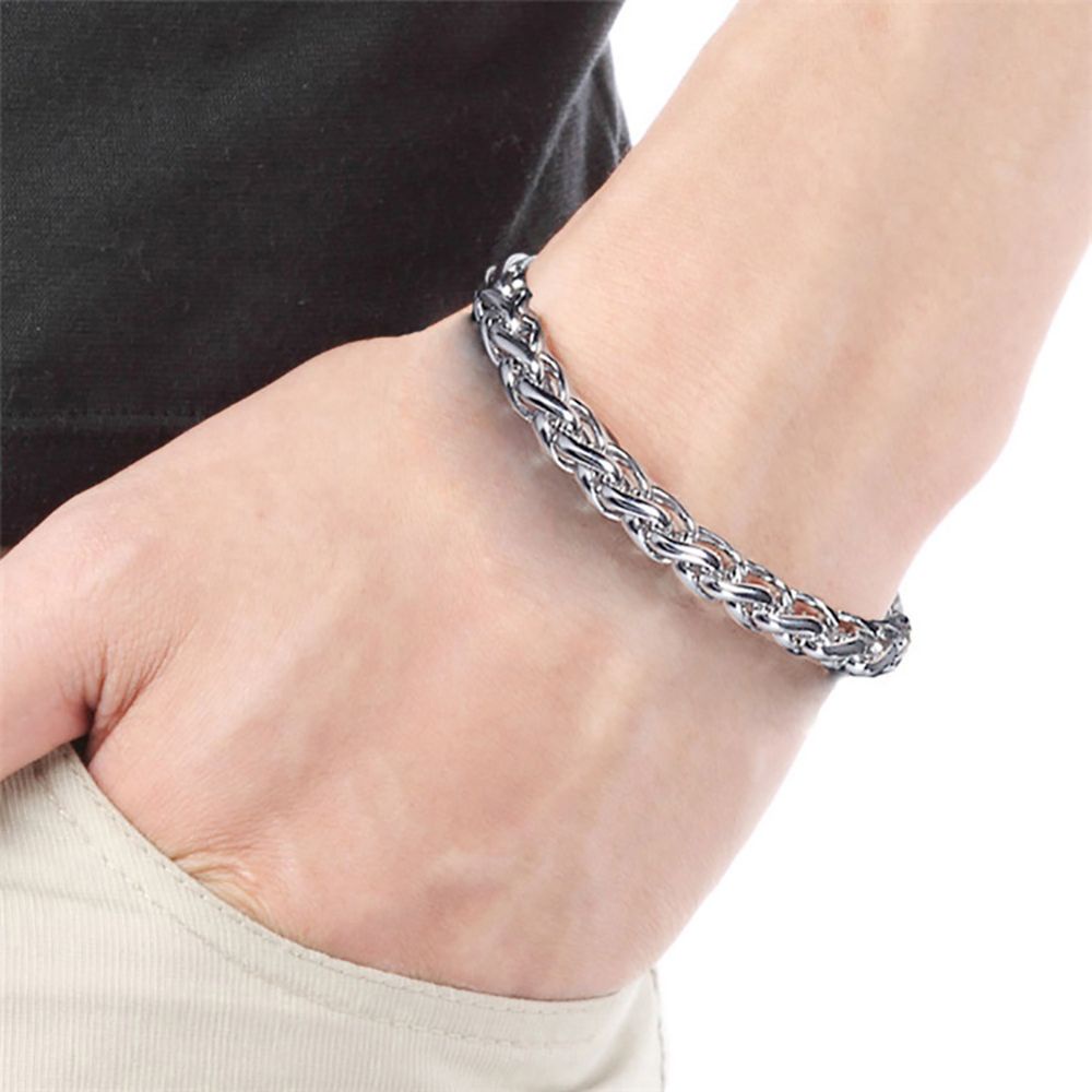 Vòng Tay Bằng Inox Phong Cách Hip Hop Cổ Điển Thời Trang Cho Nam Và Nữ