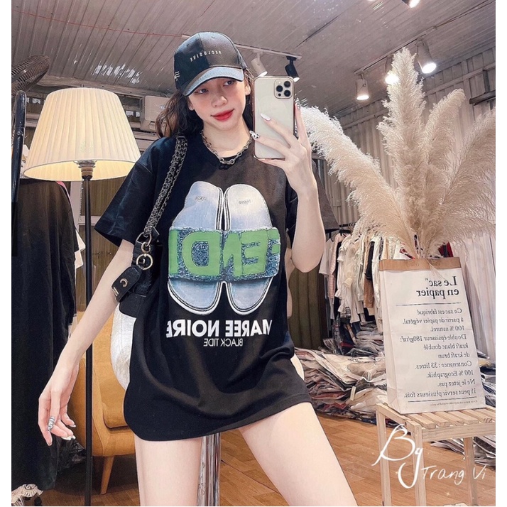 Áo phông, áo thun Unisex, Freesize nam nữ, vải cotton dày dặn, in hình 3D Dép, thấm hút, thoáng mát | BigBuy360 - bigbuy360.vn