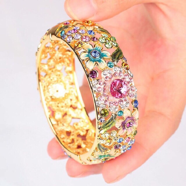 Vòng tay nữ phong thuỷ mạ vàng 24k, vòng tay trung niên