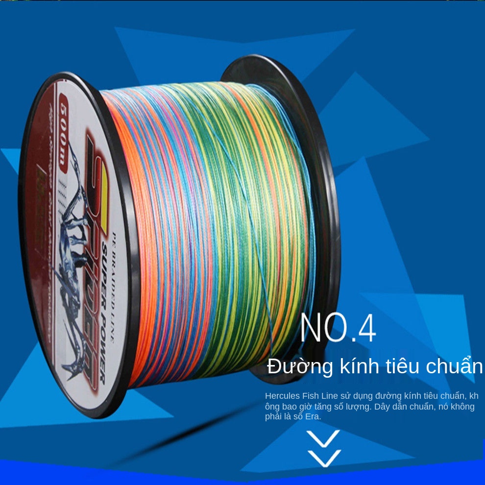 ☼Chính hãng Dali ngựa 500 mét 1000 mét 4 series 8 series màu trắng xám đầy màu sắc đá câu cá biển dây câu cá dây PE dây