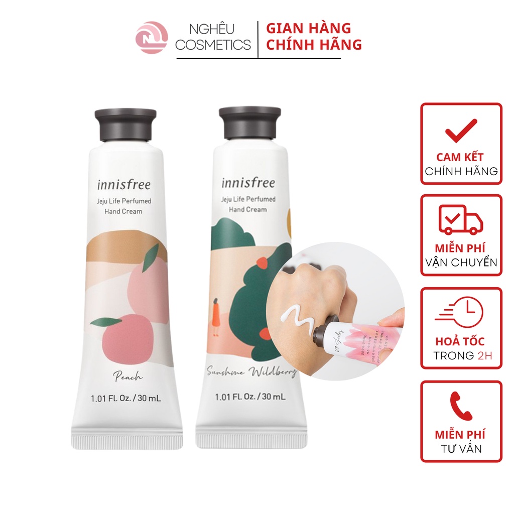 Kem Dưỡng Mềm Mịn Da Tay Hương Nước Hoa Innisfree Jeju Life Perfumed Hand Cream (1 tuýp)