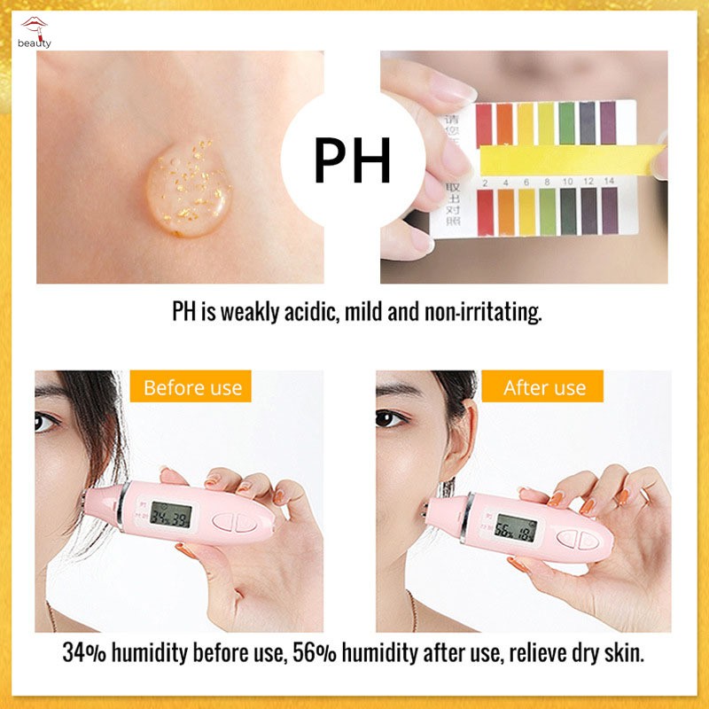 #Chăm sóc da# 24K Gold Collagen Moisturizing Essence Firm Skin Anti-aging Face Skin Care Liquid