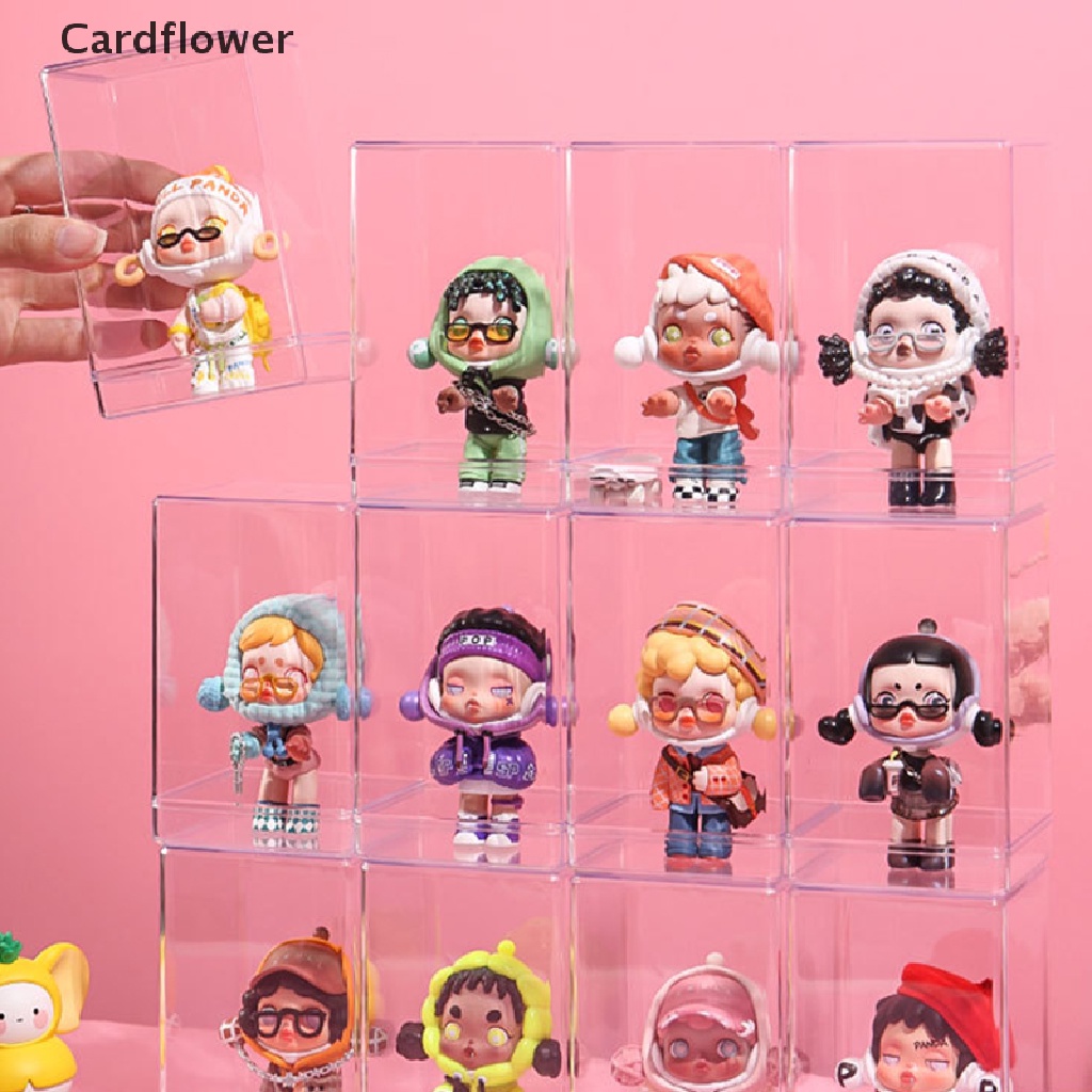 &lt; Cardflower &gt; Hộp Trưng Bày Búp Bê Trưng Bày Bằng Acrylic Trong Suốt Chống Bụi Có Thể Xếp Chồng Lên Nhau