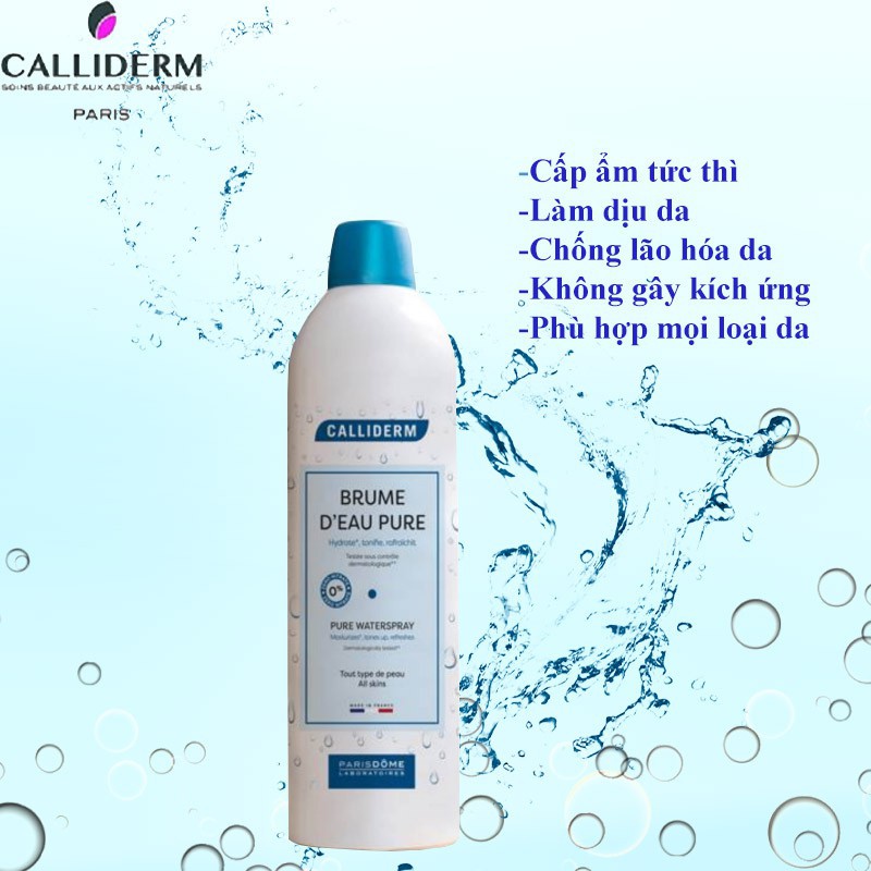 Xịt khoáng, dưỡng ẩm, cân bằng da Calliderm 400ml