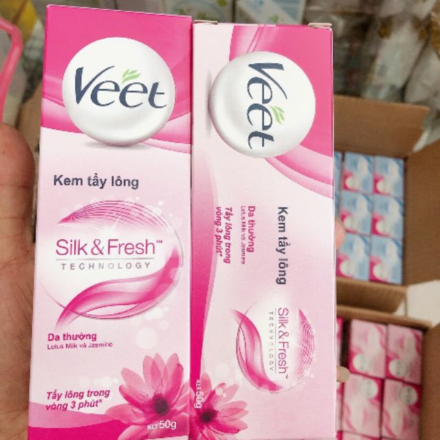 Kem Tẩy Lông Dành Cho Da Thường VEET Silk & Fresh Normal Tuýp 50g H168