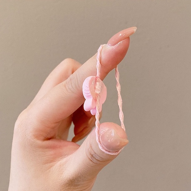 Set 10 dây buộc tóc cho bé, đính hoạ tiết xinh xắn, dễ thương