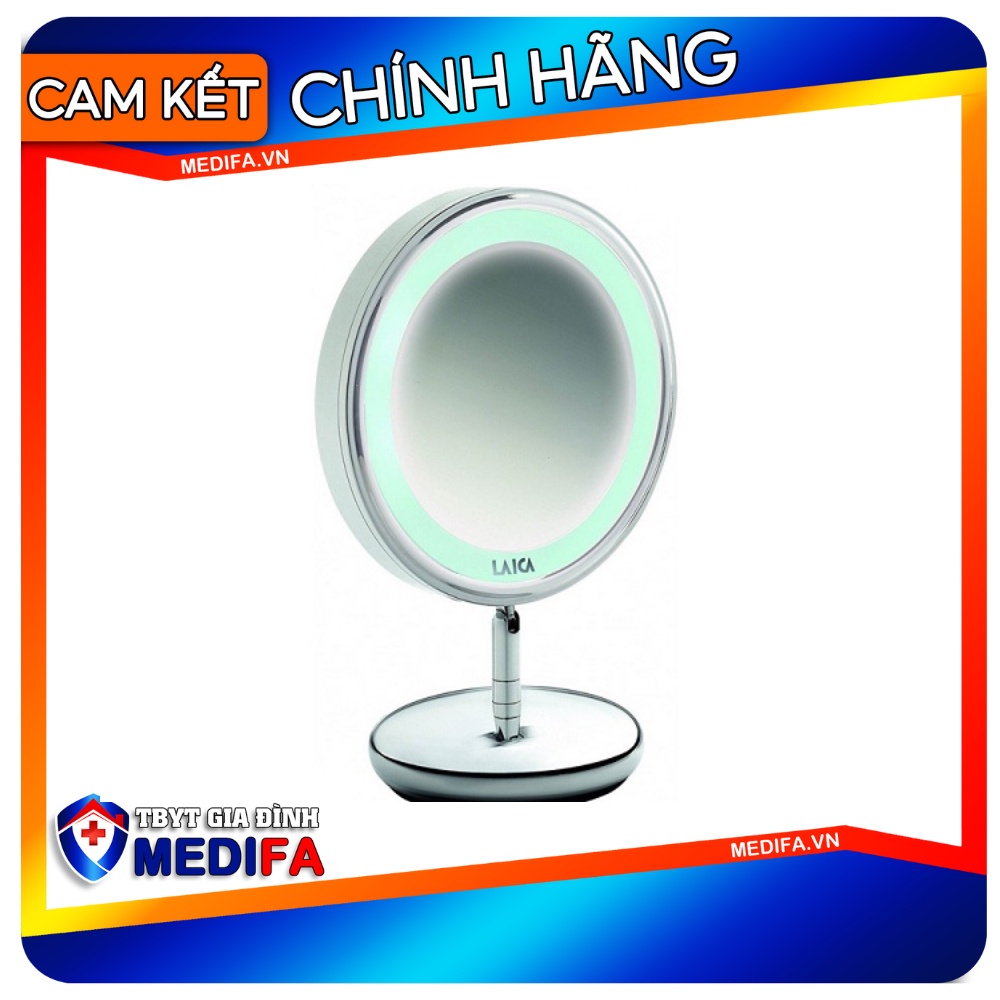 [CHÍNH HÃNG] Gương trang điểm Laica PC5004, nhỏ gọn tiện lợi, có đèn LED, nghiêng 360 độ