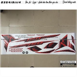 Tem xe exciter 150, mx king. tem đỏ đen nhám, dán xe đỏ