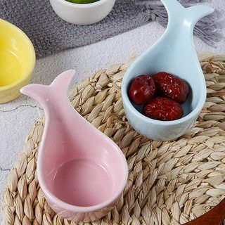 Bát sứ ăn dặm hình cá heo (nhiều màu)