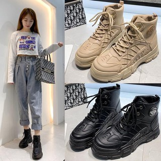 Giày bốt nữ Martin cao cổ 🤩 HÀNG HOT - GIÁ RẺ 🤩 Giày vải đế độn cao cổ sang trọng