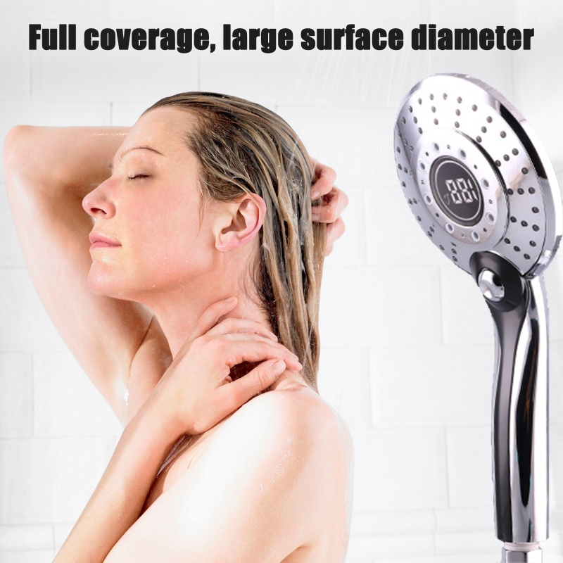 QQ Đầu Vòi Hoa Sen Có Đèn LED Hiển Thị Nhiệt Độ 3 Màu Sắc