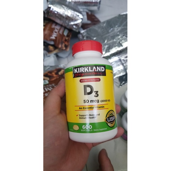 Viên uống bổ sung Vitamin D3 Kirkland